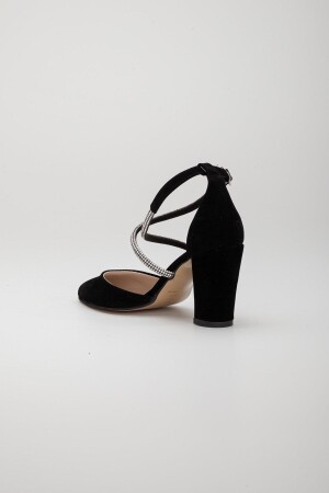 Kadın Çapraz Taşlı Klasik Topuklu Ayakkabı 203emy - 4