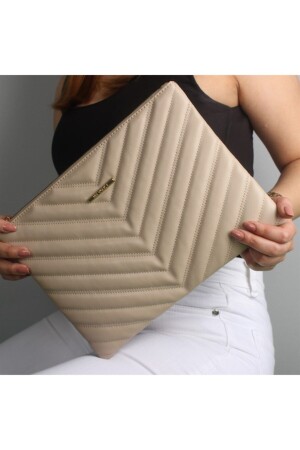 Kadın Deri El Portföy Çanta 1615 Vizon 1615C - My Valice