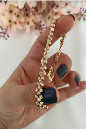 Kadın Dorika Dört Renk Örgü Karışık Renk Kararmaz Ayarlanabilir Kadın Bileklik - Demokan