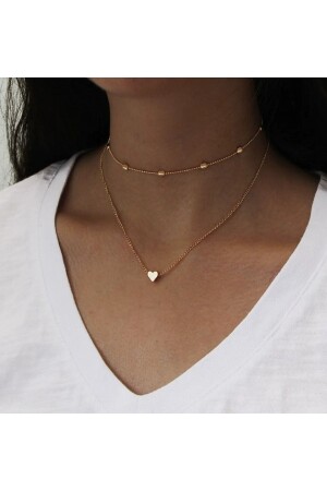Kadın Gold Kalp Kolye - Monalisatoka