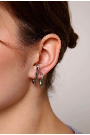 Kadın Gümüş Earcuff Bijuteri Kıkırdak Küpe - Kıkırdak Küpesi - Minels Tasarım