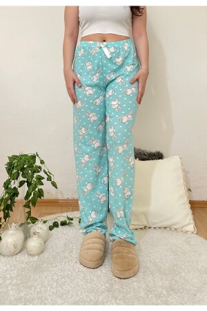 Kadın Pijama Altı Kurdeleli Büyük Tavşan Yeşil - Betimoda