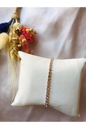 Kadın Rose Gold Renk Su Yolu Kararmaz Lak Kaplama Bileklik - Bers Aksesuar