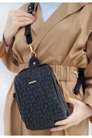 Kadın Siyah Vucut Çantası Bodybag - Just Polo