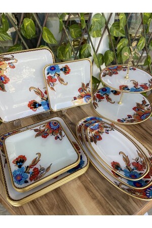 kahvaltı takımı 17 prç kare - Gürcüglass