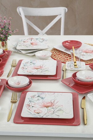 Kahvaltı Takımı 41 Parça 6 Kişilik Kare GKK001 - Keramika