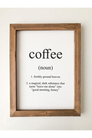 Kahve Köşesi Coffee Noun Ahşap Çerçeve - Wooden Factory