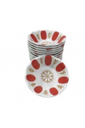 Kahveci Kırmızı Renk Melamin Çay Bardağı Tabağı Altlığı 24 Adet 3774207 - Akel