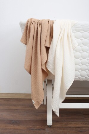 Kahverengi 2 Katlı Müslin Örtü Seti 2' Li 75x75 Cm TYC00734274948 - LUCKKA