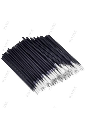 Kalıcı Makyaj Micro Pamuklu Stick 50 Adet Ipek Kirpik Aplikatör Eyeliner - Pavone