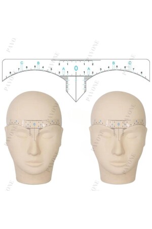 Kalıcı Makyaj Microblading Işlemleri Için Sticker Kaş Ölçüm Cetveli - Pavone