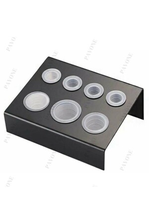 KALICI MAKYAJ PİGMENT POTASI İÇİN BÖLMELİ STAND - DÖVME BOYASI İÇİN POTA STANDI - Pavone