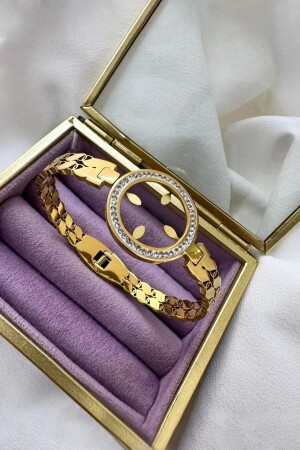 Kararmaz Çelik Çeyrek Takılan Kelepçe Bileklik Arpa Bakla Çeyreklik Bileklik - Ego Accessories