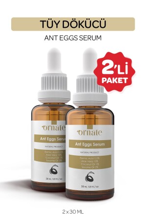Karınca Yumurtası Yağı Tüy Azaltıcı Ve Dökücü Nemlendirici Serum 2'li Süper Set 30ml - Ornate