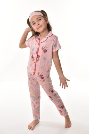 Karlar Kraliçesi Baskılı Kız Çocuk Pijama Takımı TDRKPTKCMPN01 - 1