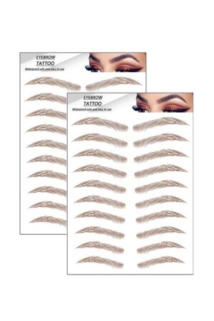 Kaş Dövmesi Sticker Kalıcı Suya Dayanıklı Doğal Görünümlü Kahverengi Rengi - Niyenabeauty