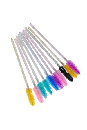 KAŞ KİRPİK FIRÇASI 10 ADET KARIŞIK RENK - Cosmolac