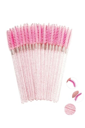 Kaş Ve Kirpik Tarama Fırçası Seti 50 Adet- Kıvrılabilir- Rimel Ve Wax Fırçası - Kozmetiklab