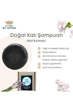 Katı Şampuan (AKTİF KARBONLU) 100 gr Sülfatsız Tuzsuz Vegan - Pure By Lotus