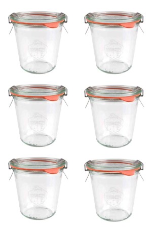 Kavanoz Cam Saklama Kabı 290 Ml Bardak Tip (6'lı Paket) 1164 - Weck