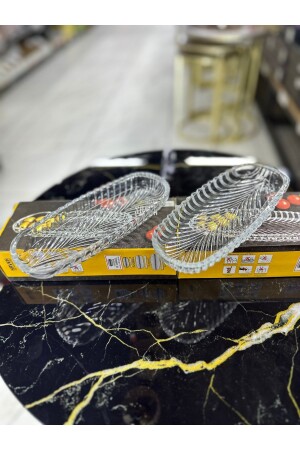 Kaveh Santa Set mit 2 Bootstellern aus Glas – Präsentation 20 x 8 cm - Kaveh Glass