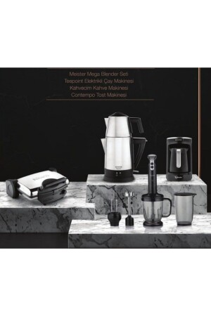Kea Elektro Mega 4'lü Çeyiz Seti Ev Aletleri Mutfak Inox SHF-KEAMG4-INX01 - Schafer