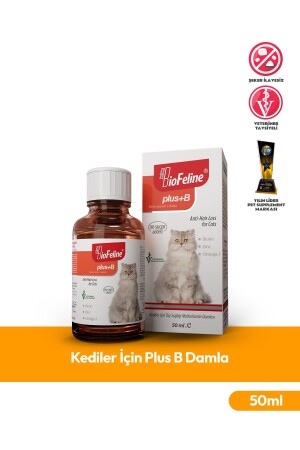 Kediler Için Plus B Damla 50ml (KEDİLER İÇİN TÜY DÖKÜLMESİ ENGELLEYİCİ BİOTİN TÜY SAĞLIĞI DAMLASI) BF-75928 - BioFeline