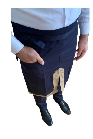 Kellnerschürze, Serviceschürze mit Taschen und Bindegürtel für den Kellner - Strano