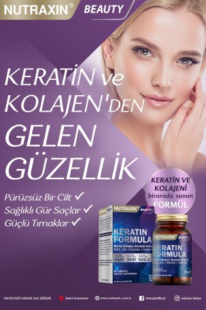 Keratin Formula 60 Tablet - Saç Bakım Vitamini NUT2741 - 2