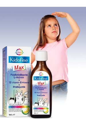 Kidofine Max Çocuklar Için Multivitamin Fosfotidilserin L-arjinin 13 Vitamin 8 Mineral Prebiyotik MKRT-GT-MV-KDFN-01 - 2
