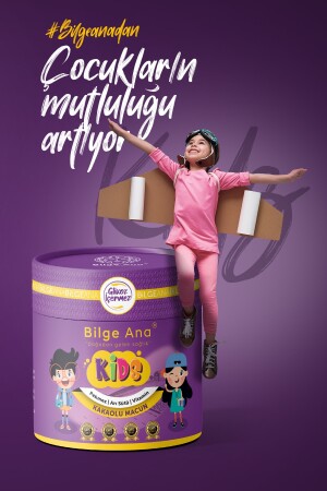Kids Çocuklar Için Özel Glikoz Içermeyen Arı Sütü Pekmez Bal Ve C Vitaminli Kakaolu Macun Bilge Kids - 2
