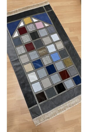 Kırkyama Patchwork Astarlı Kadife Çeyizlik Hediyelik Seccade SECD40YML - AYHANHOME