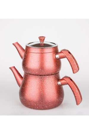 Kırmızı Bakalit Sap Granit Çaydanlık Takımı trendlon çaydanlık - 1