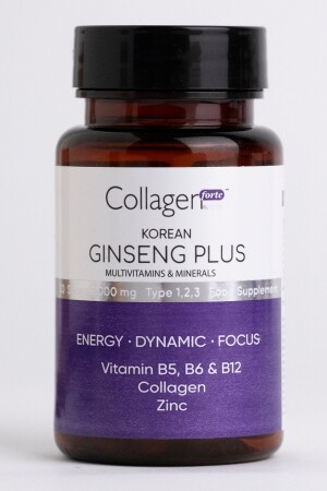 Kırmızı Kore Ginseng Plus, Hidrolize Kolajen, Vitamin B5-b6-b12 & Çinko, Softgel 1000mg 8682340346615 - 7