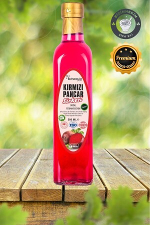 Kırmızı Pancar Sirkesi Katkısız %100 Doğal Fermente 500 ml Cam hkm193 - Bizimhekim