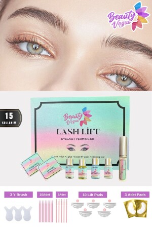 Kirpik Lifting Seti Lash Kaş Kirpik Perma Tam Set Profesyonel - Beauty Vogue