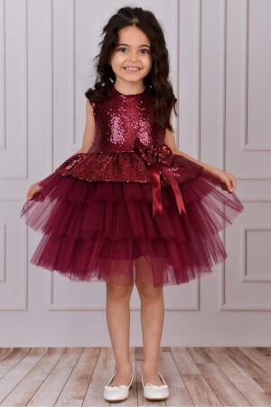 Kız Çocuk Tüllü Abiye Parti Ve Doğum Günü Elbisesi 9359 - Mixie