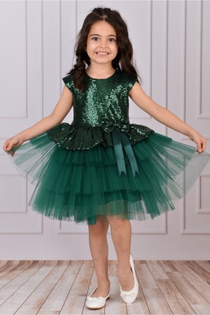 Kız Çocuk Tüllü Abiye Parti Ve Doğum Günü Elbisesi 9359 - Mixie