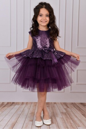 Kız Çocuk Tüllü Abiye Parti Ve Doğum Günü Elbisesi 9359 - Mixie