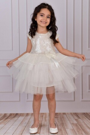 Kız Çocuk Tüllü Abiye Parti Ve Doğum Günü Elbisesi 9359 - Mixie