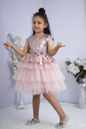 Kız Çocuk Tüllü Abiye Parti Ve Doğum Günü Elbisesi 9359 - Mixie