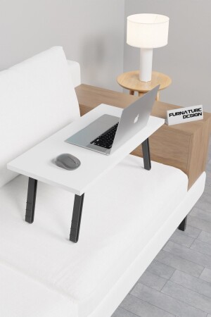 Klappbarer Laptop-Schreibtisch, Arbeitszimmer, Frühstückstisch, 60 x 30 cm – Weiß PRA-5135369-8920 - CMKStore