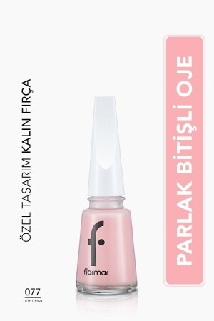 Klasik Parlak Bitişli Yüksek Pigmentli Oje-nail Enamel- 077 Lıght Pınk New- 8682536035743 - Flormar
