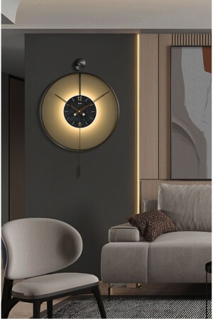Gold) 45MinST 12" Wanduhr, Leiser Tag & Woche