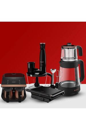 Kleine Haushaltsgeräte 4er-Set Schwarz Cm 6964 S - Tm 6046 Cs - Rhb 6050 S - Tkm 9961 B CM 6964S -TM6046CS -RHB6050S -TKM9961 B - Arçelik