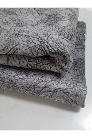 Koltuk Çekyat Örtüsü Açık Gri Damar Desenli Kaymaz Taban Süngerli Üst Kumaş Kadife - Favoriteks