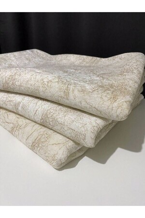 Koltuk Çekyat Örtüsü Krem Damar Desenli Kaymaz Taban Süngerli Üst Kumaş Kadife - Favoriteks