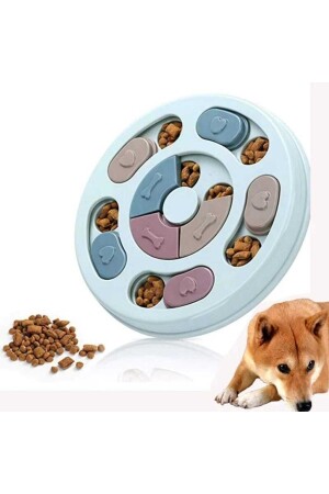 Köpek Oyuncağı Mama Bulmaca Yavaş Besleyici Köpek Gıda Dağıtıcı Yavaş Yeme Mavi TYC00691535603 - 1