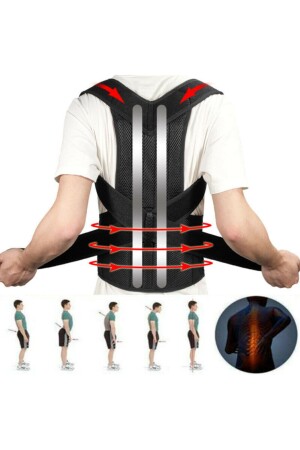 Korsett für aufrechte Haltung, doppelter Bügel, Anti-Buckel, Taille-Rücken-Stützapparat für aufrechtes Stehen TRNYBLNL12 - 2
