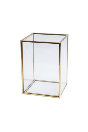 Kosmetik-Aufbewahrungsbox aus Messing, spezielles Design, Gold, für den Schreibtisch, Lippenstift, Glas, Schmuck 663829101 - 4